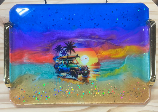 Beach themed Resin tray