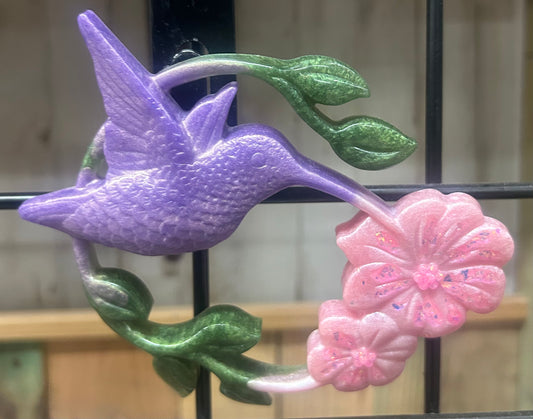 #4 Hummingbird with flower (Approx 4x6 inches)