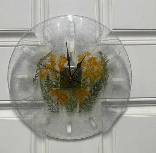 Clear flower Clock