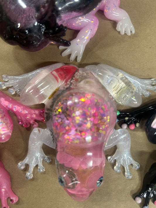 snow globe frog